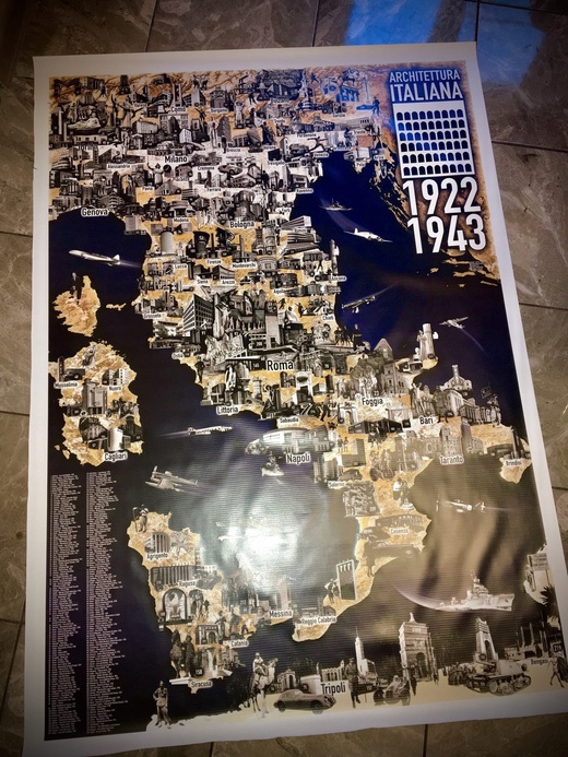 Карта архитектуры и стиля Италии 1922-1943